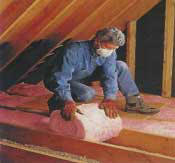 Roll out the insulation, starting at the farthest point from the attic access